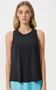Camiseta sin mangas para mujer, para gimnasio, entrenamiento, yoga, correr, de secado rápido, transpirable, deportiva, con logo personalizado frontal. - Product Image 5
