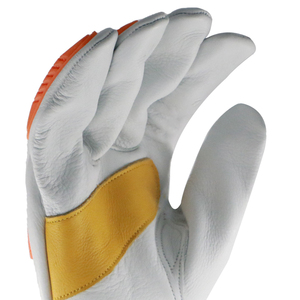 Guantes de Seguridad de Dedo Completo, Transpirables, Resistentes al Viento, Antideslizantes, Resistentes a Impactos, de Cuero, con Cierre Ajustable en la Muñeca, para Trabajo al Aire Libre, Unisex - Product Image 3