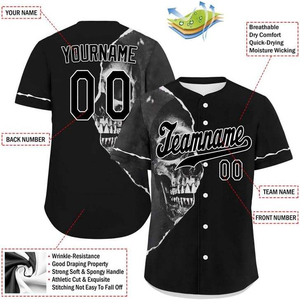 Maillots de sport personnalisés unisexes pour baseball et softball, très demandés, avec broderie et impression sublimée, respirants, pour hommes - Product Image 4