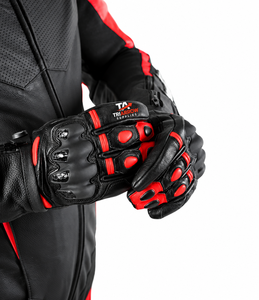 Guantes de Motociclismo de Cuero Genuino Personalizados con Protección de Nudillos de Fibra de Carbono, Antideslizantes, Impermeables - Product Image 4