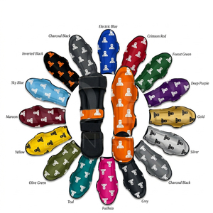 Protectores de Espinilleras de Muay Thai de Alta Calidad en Oferta, Protectores de Pies para Kickboxing, Entrenamiento de MMA, Artes Marciales, Espinilleras de Cuero Genuino para Hombre - Product Image 1