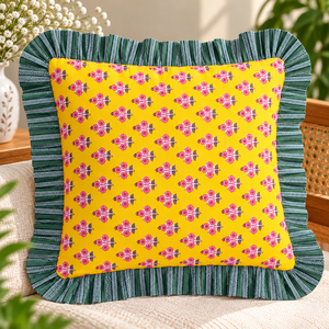 Elegant Ruffle Cushion <b>Cover</b> For <b>Sofa</b> And <b>Bed</b> Styling Decorative Pillowcase For Living Room Bedroom And Home Furnishing - Product Image 3