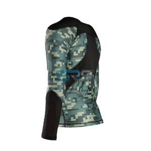 เสื้อแรชการ์ดผู้ชายคุณภาพสูง-แขนกุด/แขนยาว สวมใส่สบาย ระบายอากาศได้ดี กันลม มีรูระบายอากาศ ปรับแต่งได้ ต้านเชื้อแบคทีเรีย แห้งเร็ว - Product Image 1