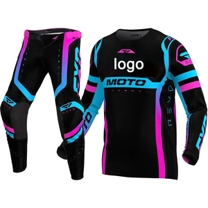 Combinaison de motocross professionnelle imprimée pour hommes, équipement de course MX, logo/nom d'équipe personnalisé, vente en gros, légère, respirante, séchage rapide, été - Product Image 3
