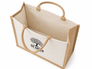 Bolsa de Compras de Yute Laminado, Ecológica, Grande, Reutilizable, con Asas de Cuerda, Logotipo Personalizado, Impermeable, para Compras, Venta al Por Mayor - Product Image 5