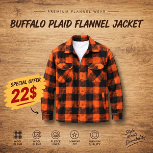 <b>Men</b> Plaid Flannel Shirt <b>Jackets</b> Long Sleeve <b>Men</b> Turn Down Collar Button Down <b>Jackets</b> Casual WInter Wear Warm Cotton <b>Jackets</b> - Product Image 1