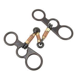 Bocado de cobre con junta deslizante para caballo, estilo western, con tres anillos y diseño de resorte 2026 en venta - Product Image 1