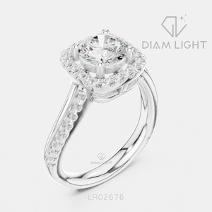 Bague de fiançailles en or blanc 14 carats avec diamant de laboratoire de 1,159 carats, coupe ronde, bague de mariée, certifiée IGI, bijoux fins, cadeau pour femme - Product Image 2