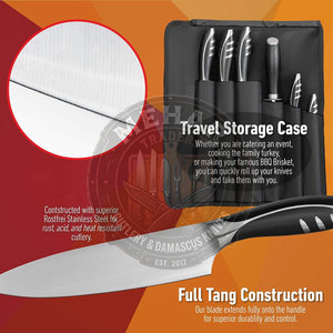 Hot Product Sustainable Factory Manufacture Wood Handle Steel Powder Coated Kitchen <b>Knife</b> <b>Set</b> - Product Image 3