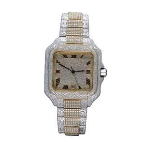 Nueva llegada de lujo envejecido 41mm Acero inoxidable automático diamante reloj 20mm banda de cuarzo de alta calidad estilo de negocios Hip Hop - Product Image 2