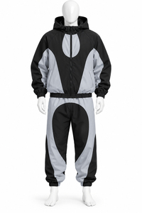 Survêtements coupe-vent en nylon de haute qualité, design personnalisé, couleur unie, survêtement de sport pour hommes, survêtements coupe-vent OEM - Product Image 3
