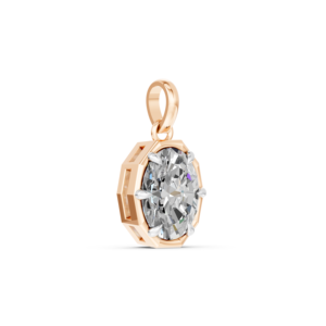 Colgante de Oro Sólido de 9K, 14K, 18K con Diamante de Laboratorio de 2 Quilates, Certificado IGI, Joyería Fina Ética, Fabricante Mayorista RJC OEM ODM PD401413 - Product Image 5