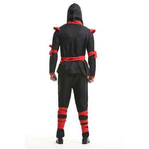 Ropa Deportiva de Color Contrastante para Exteriores, Ropa de Artes Marciales, Trajes de Ninja, Conjunto de Uniforme de Ninja Profesional con Alas en los Hombros - Product Image 2