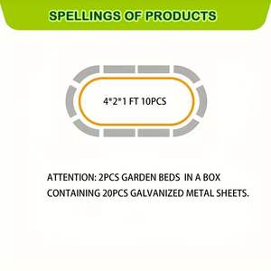 2 packs de grands ensembles de lits de potager en métal zincisé Land Guard pour l'extérieur boîtes de jardin ovales surélevées Pots de fleurs et jardinières - Product Image 5