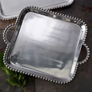 <b>Antique</b> Copper Metal Tray Artistic Minimalist Metal Tray for Modern Interior Design Areas Handmade Made by Zahid Exports - Product Image 2