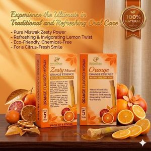 Miswak con sabor natural a naranja para la limpieza bucal diaria que proporciona un sabor refrescante, aliento fresco y un producto ecológico y conveniente. - Product Image 5