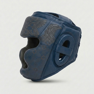 Équipement de protection pour adultes, protège-tête unisexe tendance, protège-tête de boxe, vert, marron, motif géométrique, matériau PU, léger - Product Image 5