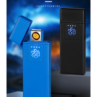 Briquet électronique USB Dericsson coupe-vent en plastique avec logo personnalisé, design classique