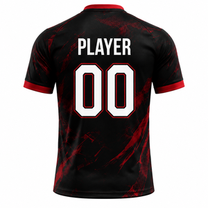 Conjunto de Camiseta y Pantalones Cortos de Fútbol Unisex Personalizados, Sublimados, Cuello en V, Secado Rápido, 100% Poliéster, Ajuste Atlético, Manga Corta, Ecológicos - Product Image 4