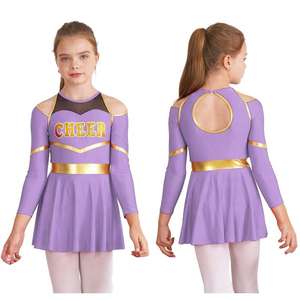 Uniforme de Animadoras para Niñas de 6 a 16 Años, Traje de Baile de Manga Larga de Poliéster para Fiestas Temáticas, Eventos Deportivos, Juegos y Competiciones - Product Image 2