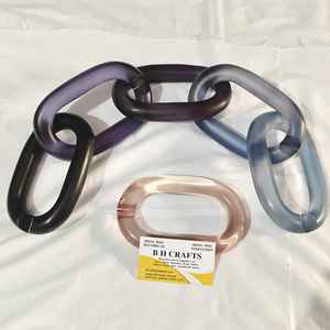 Eslabones de cadena de resina personalizables, de gran tamaño y colores claros, disponibles en varios colores, eslabones grandes de resina, a la moda. - Product Image 4