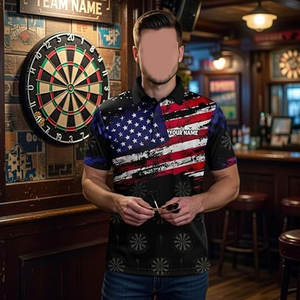Camisetas Polo 3D Personalizadas para Hombre, Jersey de Dardos con Nombre, Regalo Único para Amantes del Dardismo, Profesional y Casual - Product Image 2