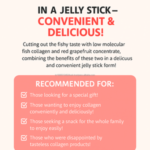 Palitos de gelatina con sabor a pomelo con fibra prebiótica de colágeno marino hidrolizado y refuerzo de vitaminas - Product Image 5