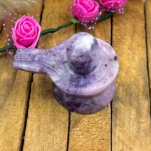 Lepidolite naturelle sculptée en forme de Shivling, Lepidolite violette Shiva Lingam, cristal de guérison pour Reiki, décoration spirituelle, vente en gros - Product Image 5