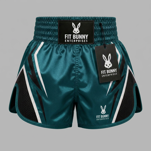 Shorts de Muay Thai durables avec coutures renforcées, satin léger et confort respirant, idéaux pour les professionnels - Product Image 5