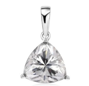Natural Moissanite Pendant 925 Sterling <b>Silver</b> 14K Gold Plated Minimalist Dainty Necklace Engagement Wedding Anniversary Gift - Product Image 4