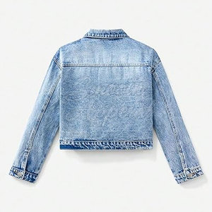 Premium Kids <b>Jeans</b> Jacket For Kids <b>Soft</b> Stylish Design Perfect For Outdoor Activities And Daily Wear - Product Image 3
