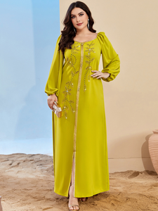 Nouvelle Robe de Luxe 2026 Dubaï, Abaya Modeste, Vente en Gros, Abaya Femme Élégante, Robe Abaya Musulmane Luxueuse Brodé - Product Image 1