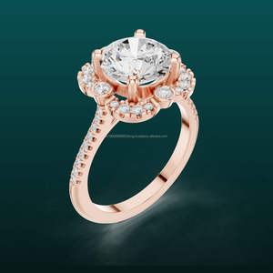 Elegantes anillos de diamantes étnicos bohemios de 14K hechos a mano, diseño colgante para exportación - Product Image 1