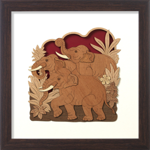 Arte en Chapa de Madera de Primera Calidad Majestic Wildlife, con Elegantes Animales del Bosque, para Decoración de Paredes de Lujo, Multifuncional, para Interiores - Product Image 1