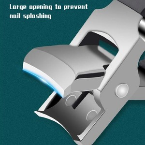ที่ตัดเล็บสแตนเลสแบบโค้ง 1 ชิ้น ป้องกันเล็บกระเด็น ช่องตัดขนาดใหญ่ สำหรับเล็บหนาและแข็ง ใช้งานได้อย่างมืออาชีพ สำหรับนิ้วมือและนิ้วเท้า - Product Image 2