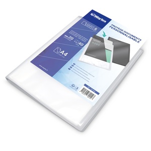 Fournisseur en gros de classeurs A4 personnalisables, 40 pages, avec couverture transparente en polypropylène, pour usage quotidien au bureau - Product Image 1