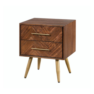 Colección BERGEN, Muebles de Dormitorio Modernos, Ecológicos y Duraderos, Mesa de Noche de Madera Maciza con 2 Cajones, Mesa Auxiliar de Almacenamiento - Product Image 1