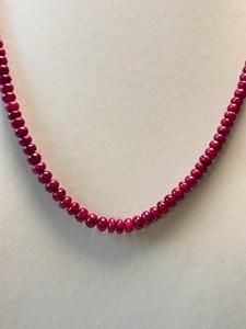 5. Natural <b>Ruby</b> bead <b>necklace</b> non heated non treated 138.39 CTS 4.8-5.8 MM 18 inch premium quality gemstone jewelry nice luster - Product Image 5