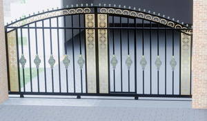 Descubra el diseño moderno de las puertas de su casa en hierro forjado, combinando durabilidad, sofisticación y belleza para mejorar el exterior de su hogar - Product Image 2