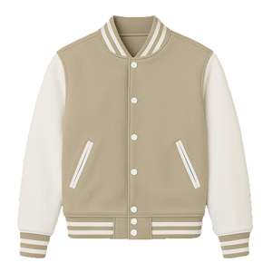 Chaqueta Varsity de Última Moda para Hombre, Chaqueta Varsity Letterman con Mangas de Cuero Sintético, Estilo Béisbol, Alta Calidad - Product Image 1