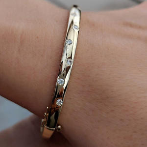 Unisex Vintage Religious 7ct Cut Moissanite Diamond Sterling Silver Engagement Bracelet Women's <b>Bangle</b> Made Fashionable - Product Image 1