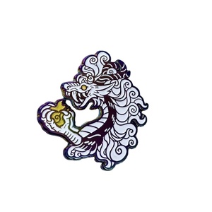 งานฝีมือโลหะเคลือบแบบนิ่มพร้อมหมุดเคลือบสีทองแดงนิกเกิลสีทองสีเงินแวววาว - Product Image 2