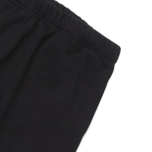 Pantalon de jogging léger pour homme en toile noire et coton/élasthanne, avec cordon de serrage et taille élastique, style urbain, idéal pour l'été - Product Image 3