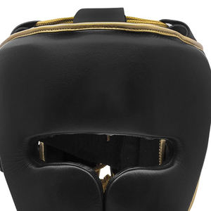 Casque de boxe en cuir véritable, MMA, Kickboxing, Muay Thai, protège-tête à menton ouvert, casque de combat pour arts martiaux - Product Image 2