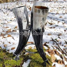 เขาดื่มรูปควายขัดมันมีสไตล์ดีไซน์ไวกิ้งสไตล์สัตว์สำหรับงานแต่งงานและงานปาร์ตี้งานฝีมือตามธรรมชาติ - Product Image 6