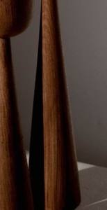 Ensemble de bougeoirs coniques modernes en bois de noyer, style nordique mi-siècle, support de bougie en bois, décoration minimaliste pour la maison et la table de mariage, artisanat - Product Image 6