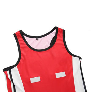 ชุดเน็ตบอลผู้หญิงพิมพ์ลายแบบซับลิเมชั่นพร้อมโลโก้ส่วนตัวสำหรับกีฬาประเภททีมและชุดออกกำลังกาย - Product Image 5