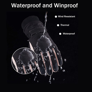 Guantes de esquí premium con aislamiento, impermeables, para nieve, con diseño de tela transpirable para una comodidad superior en climas fríos - Product Image 5
