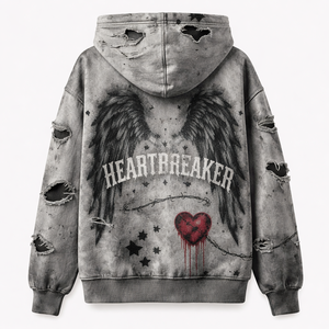 Sudadera Desgastada con Efecto Desgarrado para Mujer, al por Mayor - Opciones Elegantes Directamente del Fabricante - Product Image 2