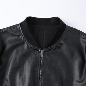 Chaqueta Bomber de Cuero Genuino para Hombre, Chaqueta de Vuelo de Cuero Vacuno con Cierre, Corte Regular para Otoño e Invierno - Product Image 2